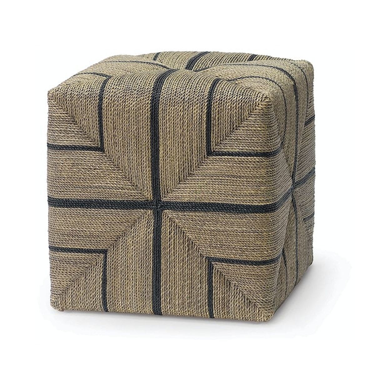 Palecek Kirk Nix Fritz Collection Fritz Rope Square Ottoman, Natural
