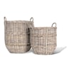 Ibolili Baskets and Sets SWEET PLUN RATTAN BASKET, ROUND- S/2