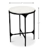 Sarreid Ltd Chairside/ Lamp Tables Anapa Round End Table