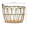 Ibolili Baskets and Sets LAGOON RATTAN BASKET W/ ROPE, ROUND