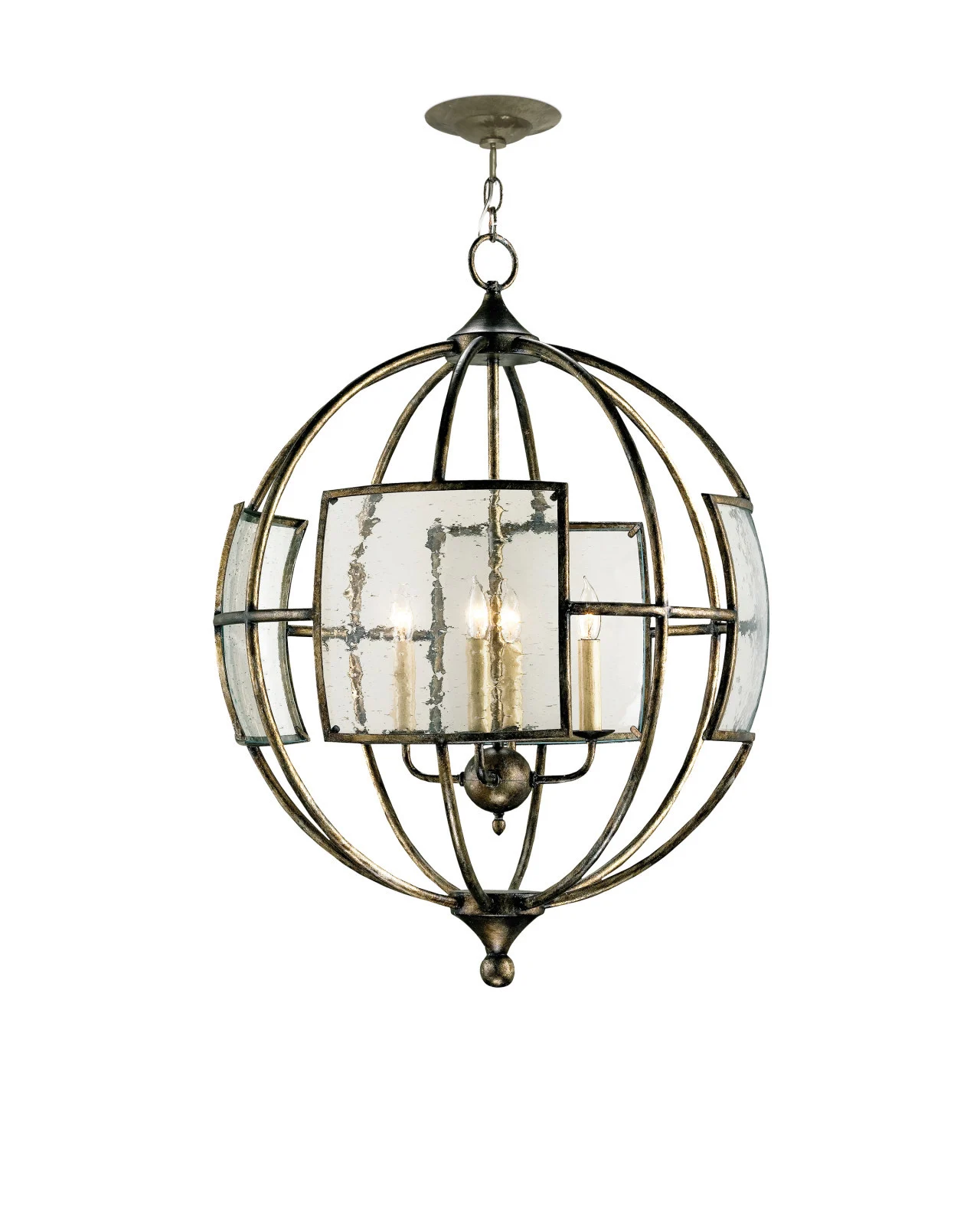 Currey & Co Lighting Chandeliers Broxton Bronze Orb Chandelier
