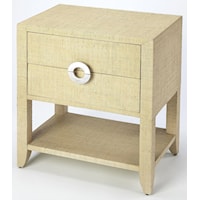 Amelle End Table Cream Raffia