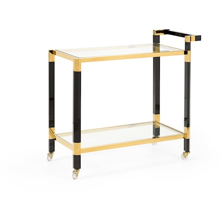 Boulevardier Bar Cart- Black & Gold