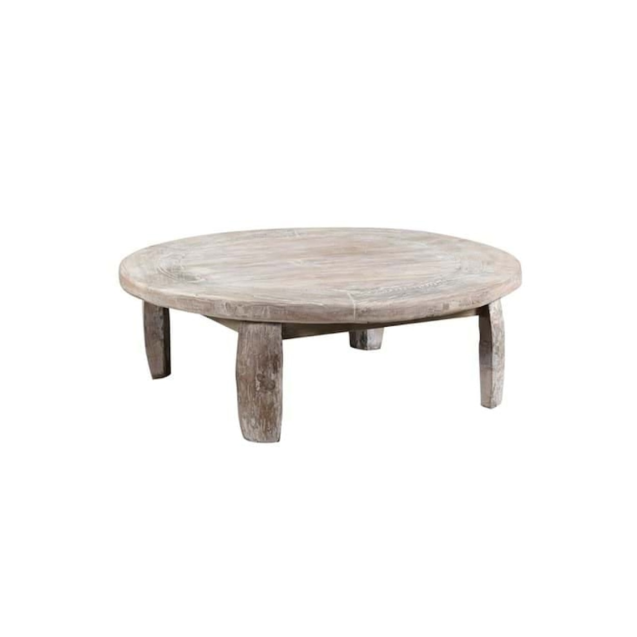 Classic Home Alta ALTA WHEEL COFFEE TABLE BLEACHED WHITE