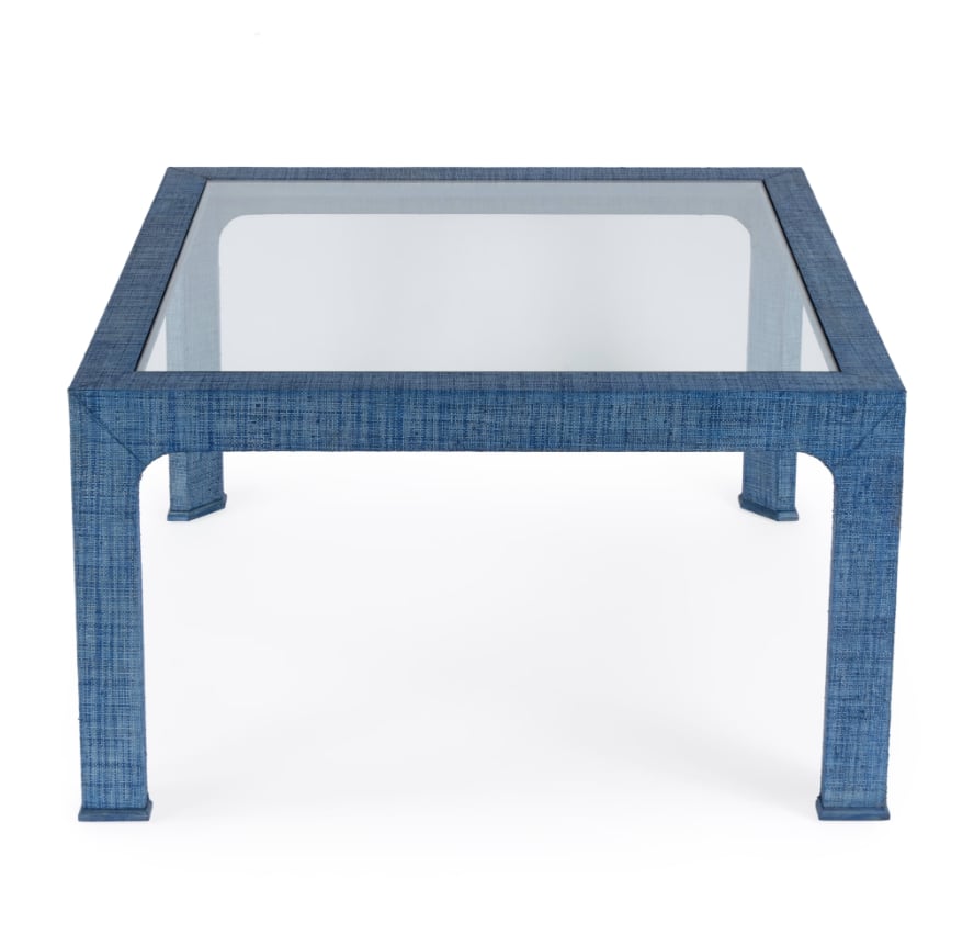 Butler Specialty Company Chatham Chatham Coffee Table, Blue Raffia