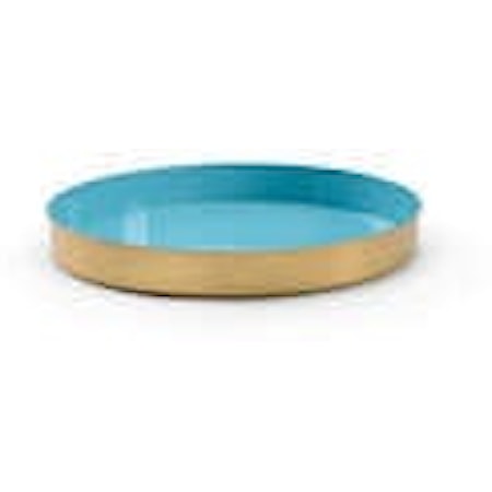 CARIBBEAN ROUND GOLD TRAY (MED)