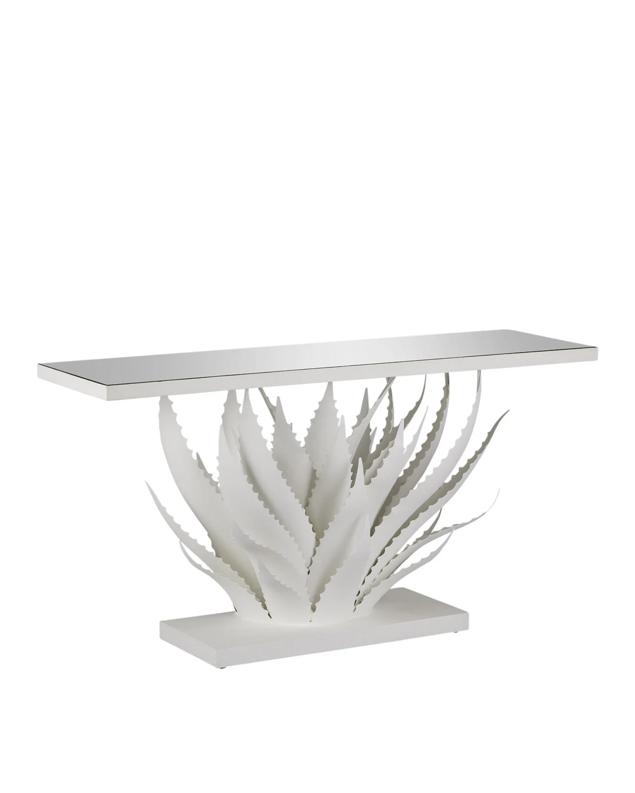 Agave White Console Table