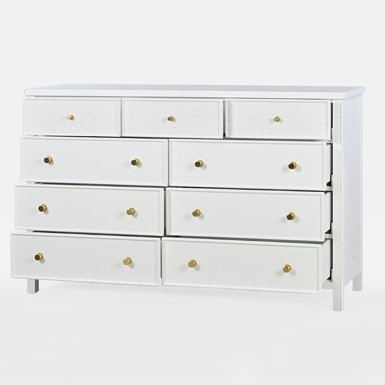 Oliver Home Furnishings Dressers Nine Drawer Dresser in Ghost