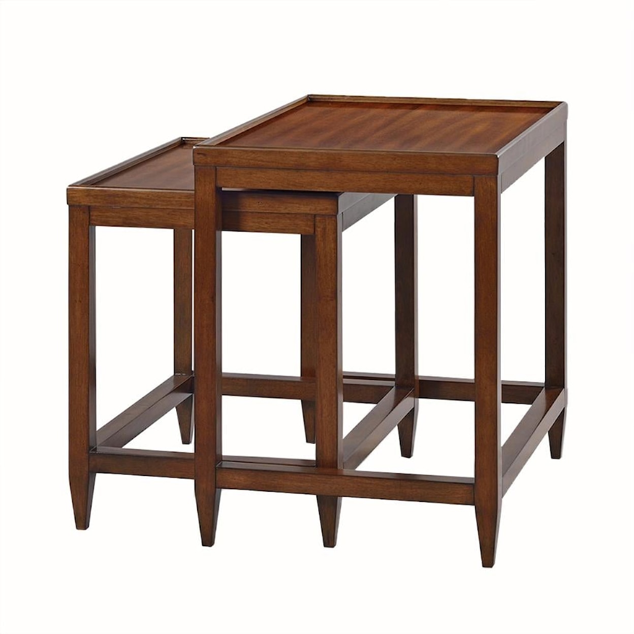 Oliver Home Furnishings End/ Side Tables SET OF 2 RECTANGLE NESTED TABLES- RUSTIC