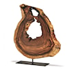 Two's Company Natural Living Acacia Wood Slice on Stand