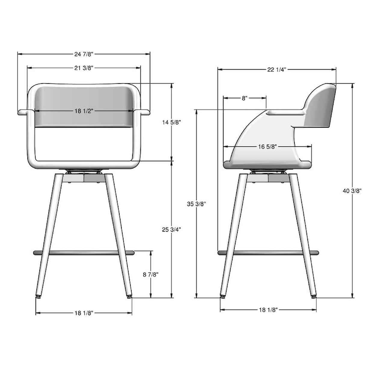 Amisco Sorrento Sorrento Counter Swivel Stool