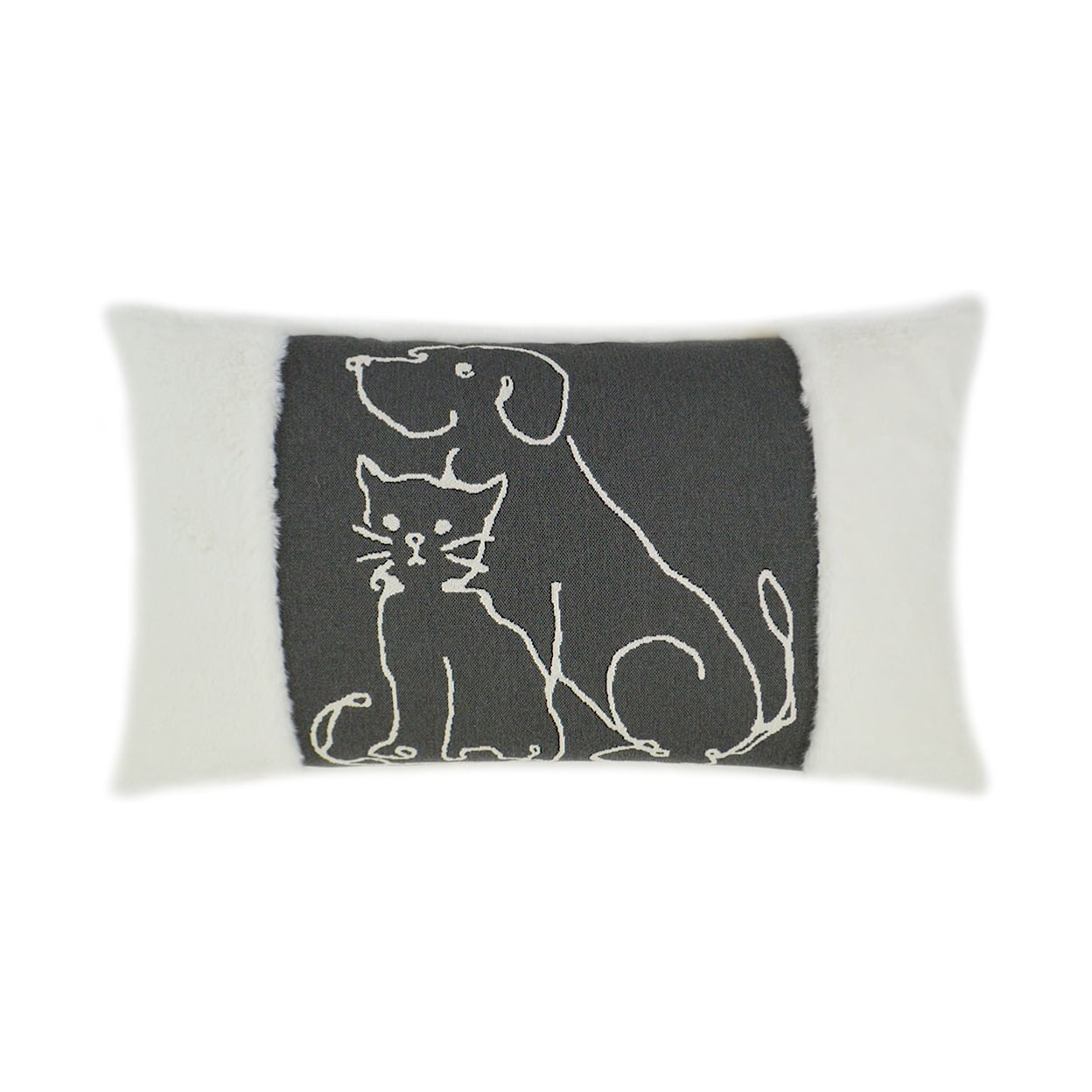 D.V. KAP Home Indoor Pillows FUR BABIES II LUMBAR PILLOW