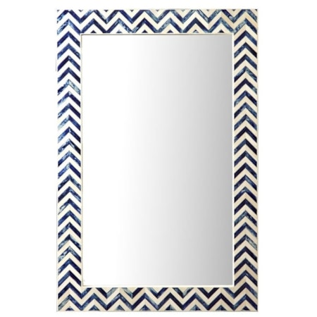 Chevron Indigo Bone Wall Mirror
