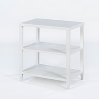 RECTANGLE TIERED END TABLE-GHOST