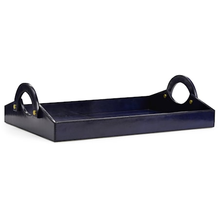 LEATHER TRAY- MIDNIGHT BLUE