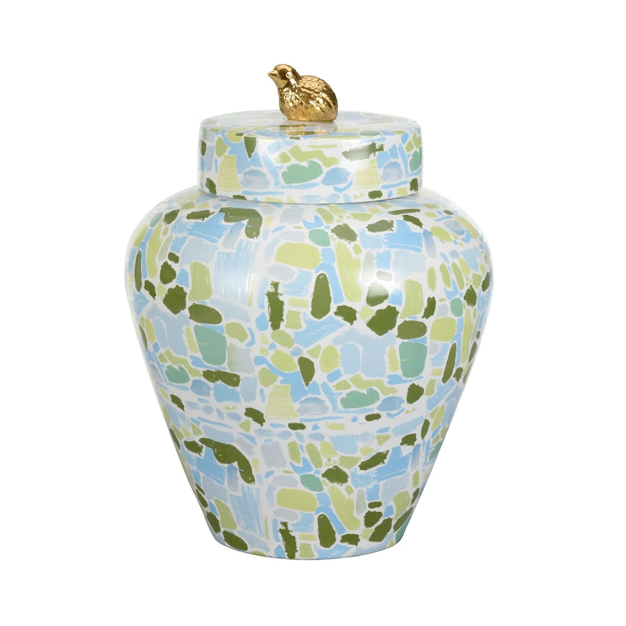 Chelsea House Elaine Burge Lumberton Jar With Lid - Blue/Green