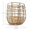 Ibolili Baskets and Sets OCEAN RATTAN BASKET, RND- S/2
