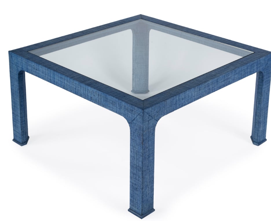 Butler Specialty Company Chatham Chatham Coffee Table, Blue Raffia