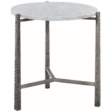 ROUND MARBLE TOP SPOT TABLE