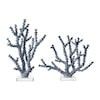 Currey & Co Accessories- Objects & Sculptures Blue Coral Set of 2