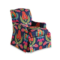 KELLY SWIVEL CHAIR IN TULIP SUZANI JEWEL