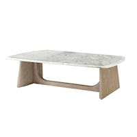 Repose Wooden Coffee Table With A Marble Top