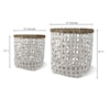 Ibolili Baskets and Sets ROYAL PANDAN EURO WHITEWASH BASKET, RND- S/2