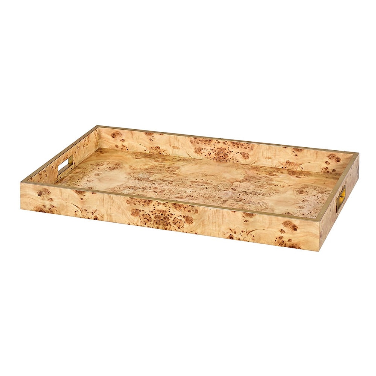 Oliver Home Furnishings Trays MILO TRAY- NATURAL BURL