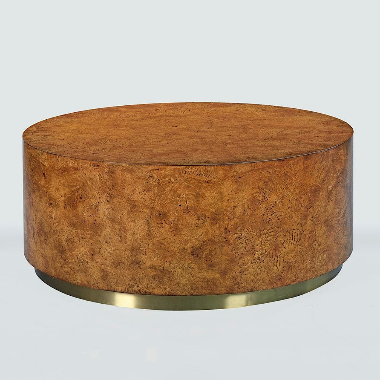 Oliver Home Furnishings Coffee Tables ROUND BURL COFFEE TABLE- RUSTIC BURL