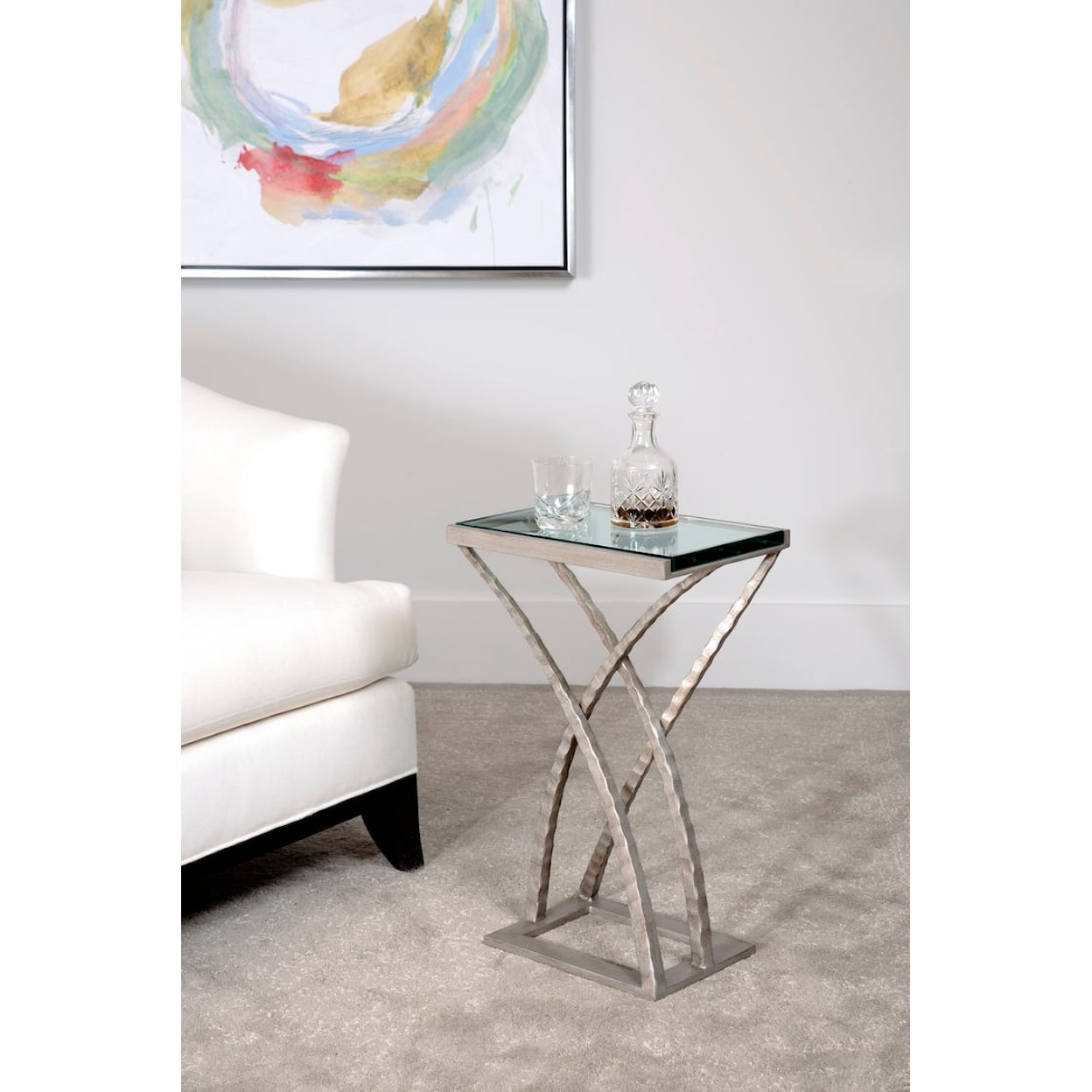 Charleston Forge Side Table QUAD DRINK TABLE
