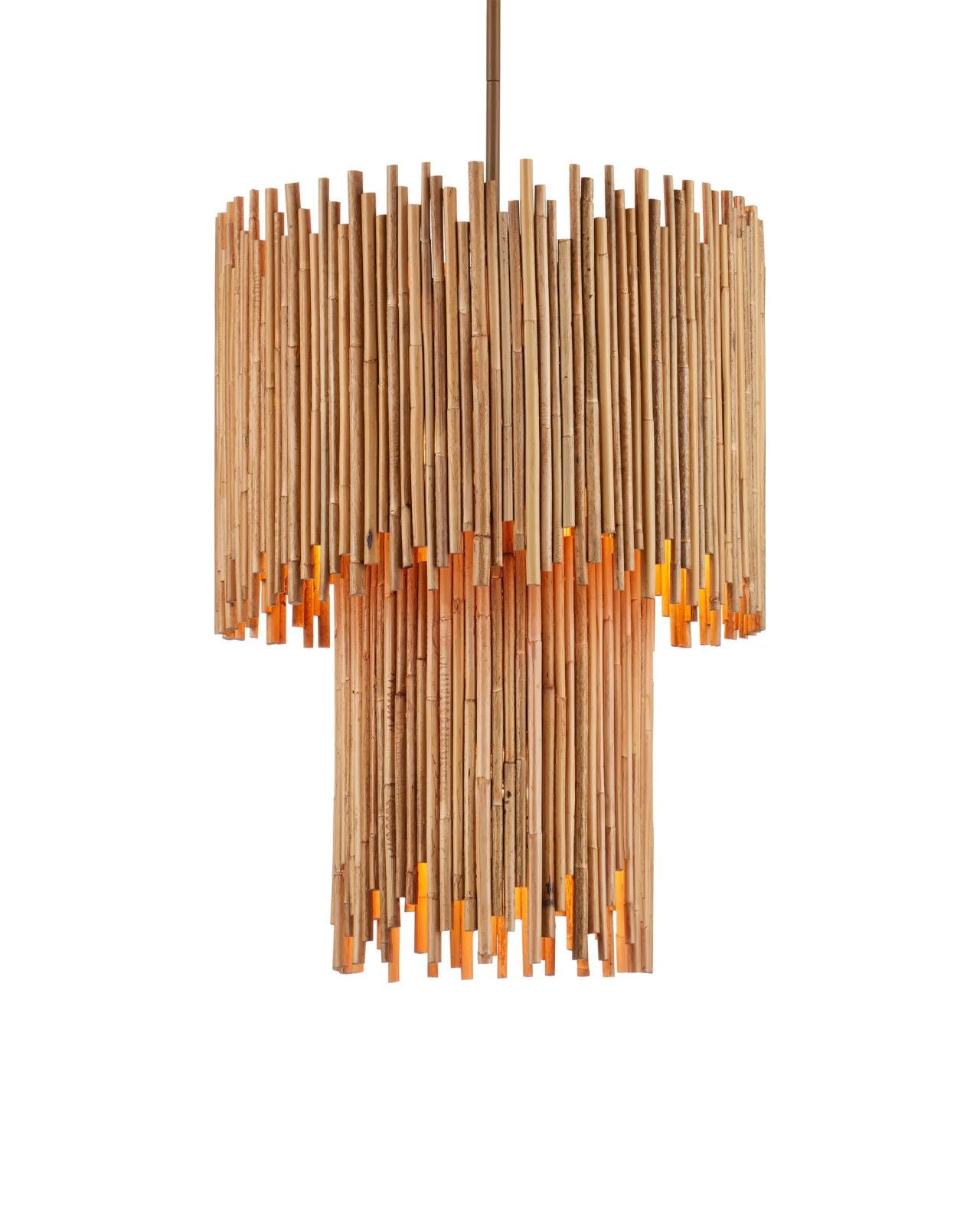 Currey & Co Lighting Chandeliers Teahouse Two-Tier Pendant