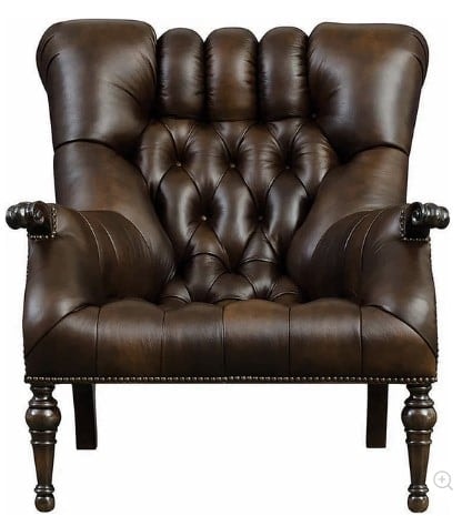 Traditional Accent Chair with Button Tufting