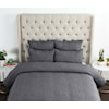 Classic Home Bedding DANICA CHARCOAL 4PC KING QUILT SET