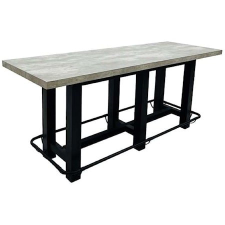 Ojai 86" Counter Table- Antique Gray/Black