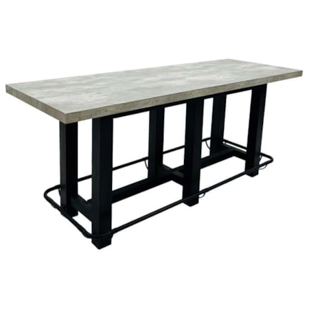 Ojai 86" Counter Table- Antique Gray/Black