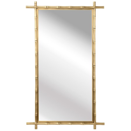 BAMBOO MIRROR- BRASS