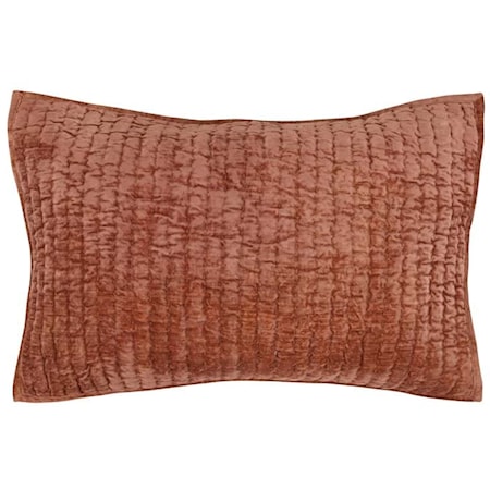 Bari Velvet Terra Cotta Standard Sham