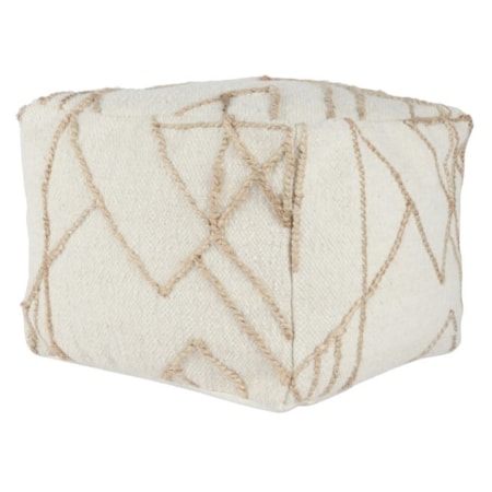 SINTRA IVORY/NATURAL POUF