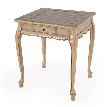 Bannockburn Square Game Table in Tan/Beige