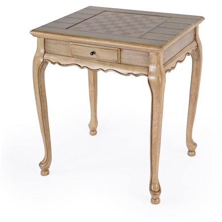 Bannockburn Square Game Table in Tan/Beige