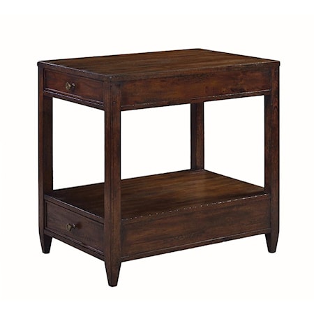 NARROW, 2 DRAWER SIDE TABLE- COUNTRY