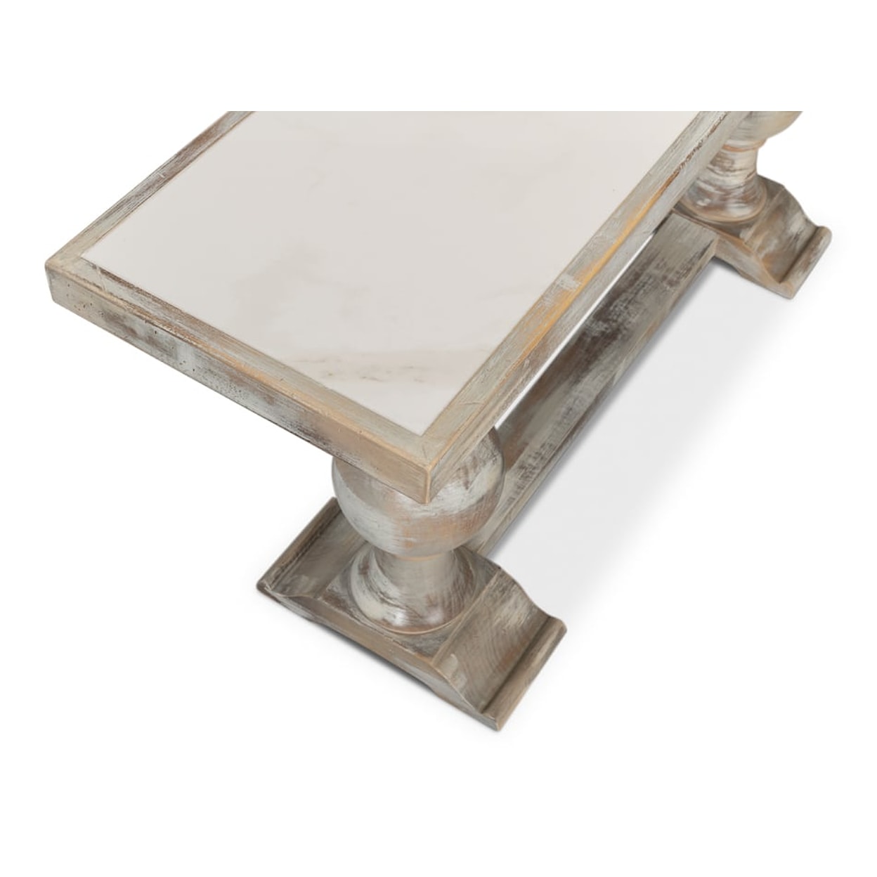 Sarreid Ltd Console/Sofa Tables Stacy Double Pedestal Console
