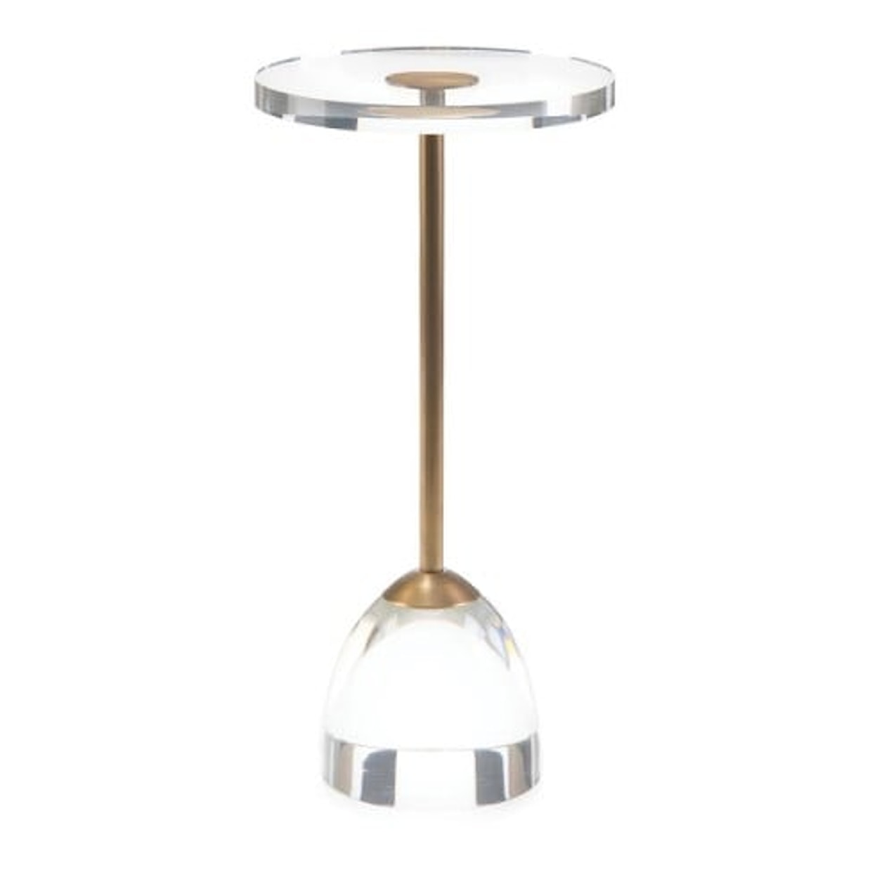 John-Richard End Tables BRASS AND ACRYLIC MARTINI SIDE TABLE