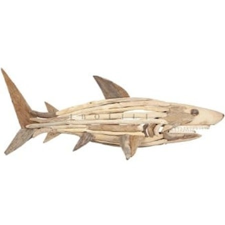 DRIFTWOOD SHARK WALL ART