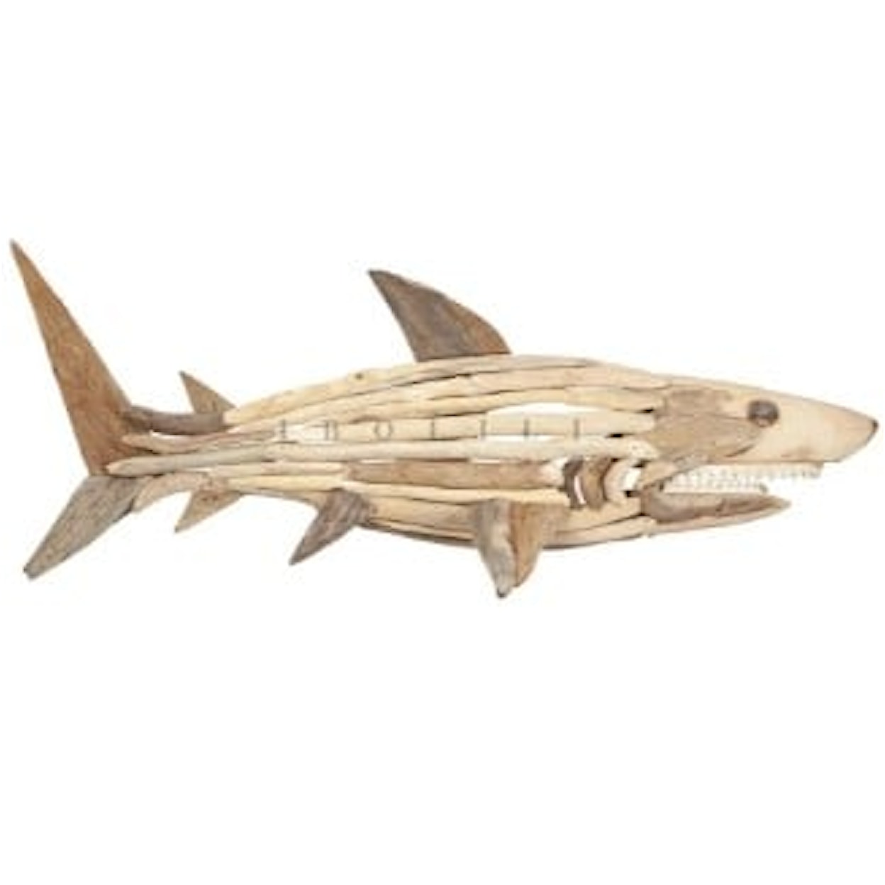 Ibolili Wall Art DRIFTWOOD SHARK WALL ART