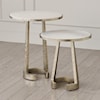 Global Views Accents C Table-Nickel-Lg