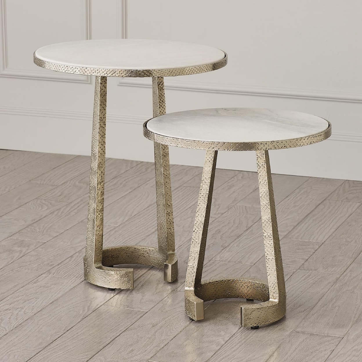 Global Views Accents C Table-Nickel-Lg