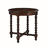 Oliver Home Furnishings End/ Side Tables ROUND OGEE TOP, TURNED LEG SIDE TABLE