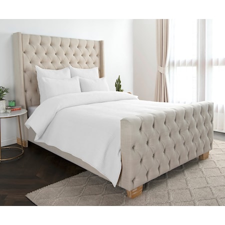 DANICA WHITE 3PC QUEEN QUILT SET