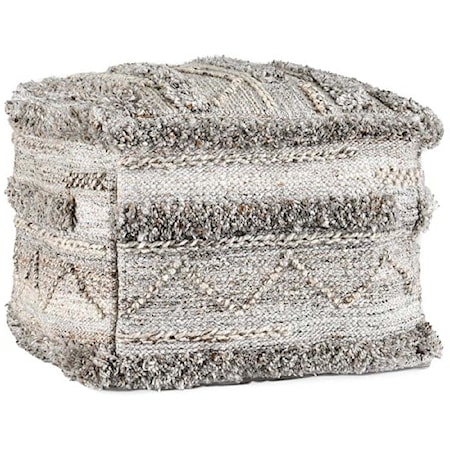 PERFORMANCE FALLON GRAY MULTI POUF